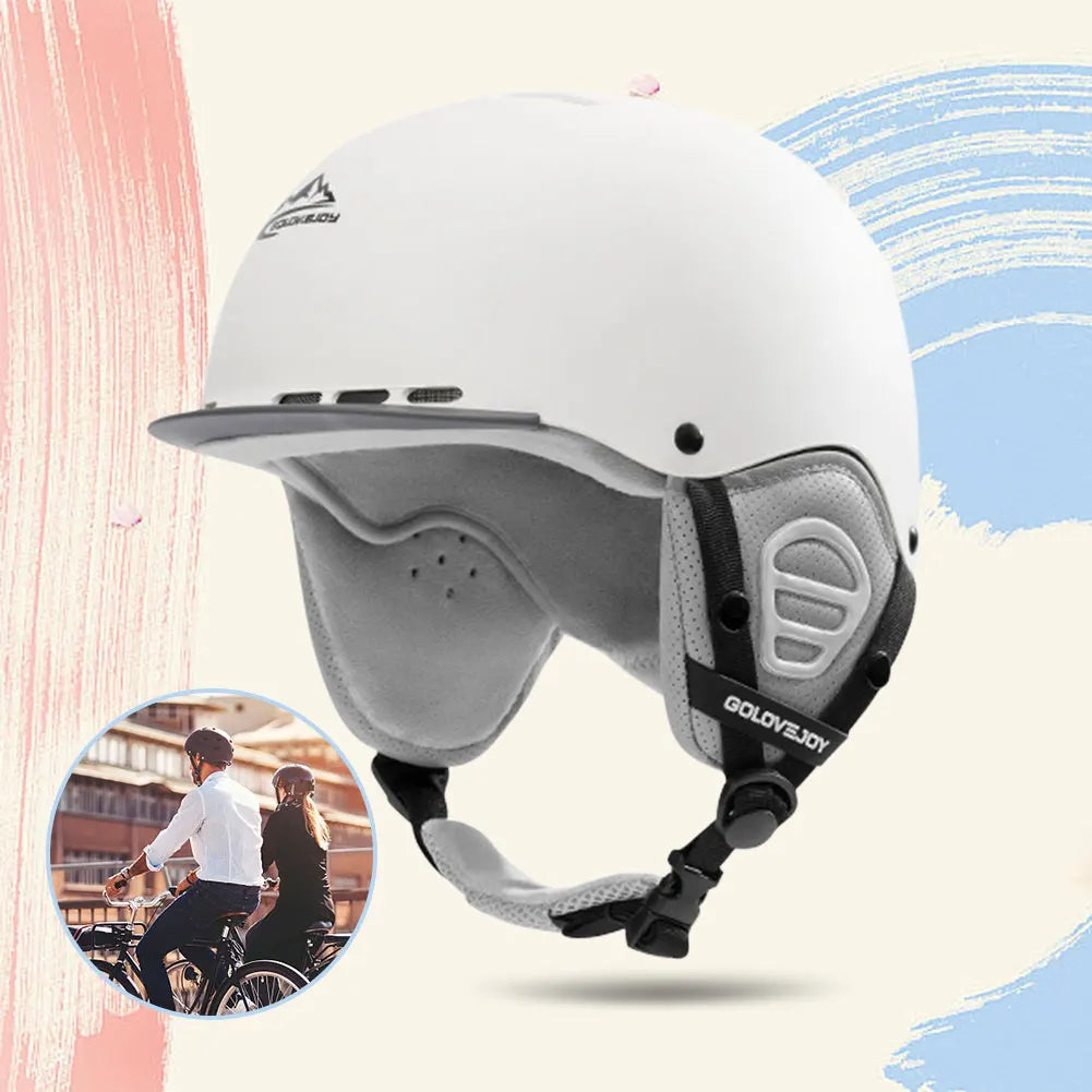 Ski Protective Helmet with Ear Protection Ski Protective Cap Vents ABS Shell and EPS Foam for Skiing Skateboard Snowboarding