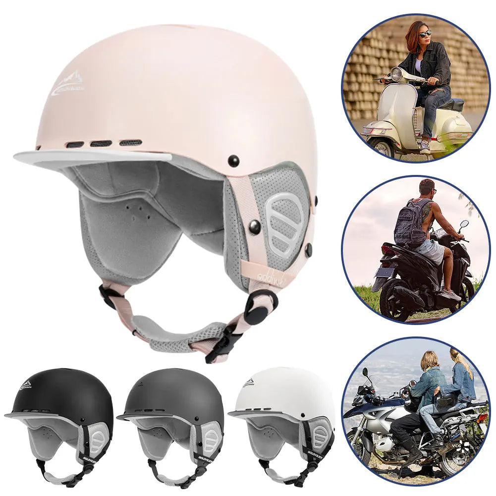 Ski Protective Helmet with Ear Protection Ski Protective Cap Vents ABS Shell and EPS Foam for Skiing Skateboard Snowboarding