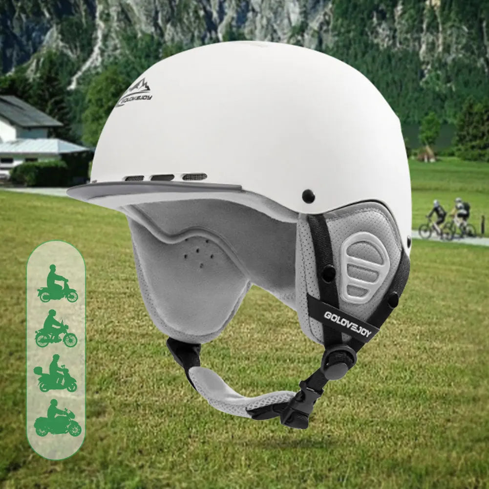 Ski Protective Helmet with Ear Protection Ski Protective Cap Vents ABS Shell and EPS Foam for Skiing Skateboard Snowboarding