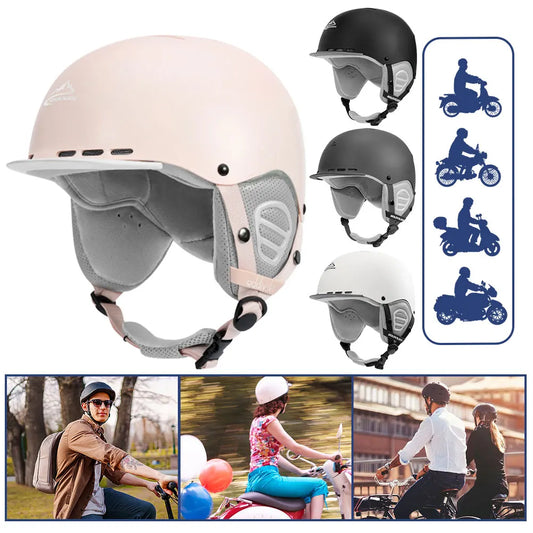 Ski Protective Helmet with Ear Protection Ski Protective Cap Vents ABS Shell and EPS Foam for Skiing Skateboard Snowboarding