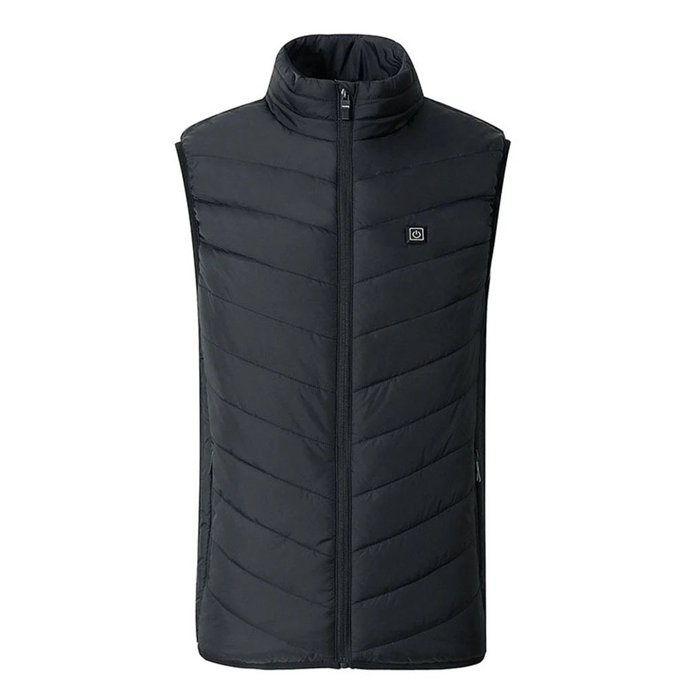 USB Heated Vest 9 Zone Smart Heated Jacket Power Bank Not Included Heated Hunting Vest for Winter Outdoor Hunting Skiing
