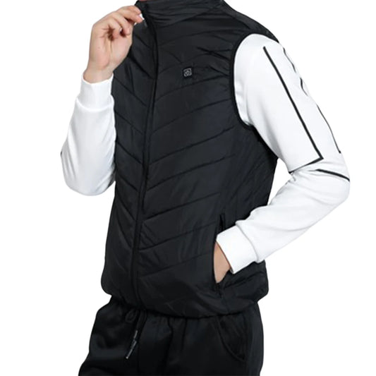 USB Heated Vest 9 Zone Smart Heated Jacket Power Bank Not Included Heated Hunting Vest for Winter Outdoor Hunting Skiing